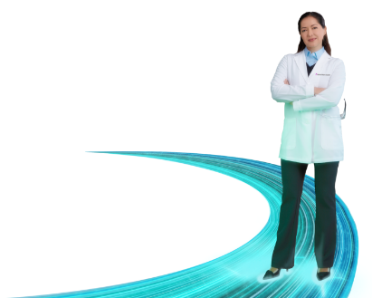 Healthcare professional standing